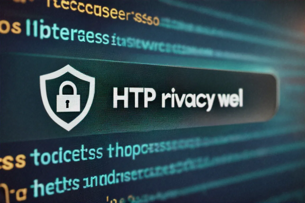 Browser address bar showing HTTPS lock icon with privacy shield protection