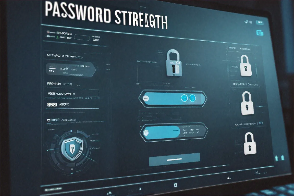 Laptop showing data breach check website with leaked passwords highlighted in red