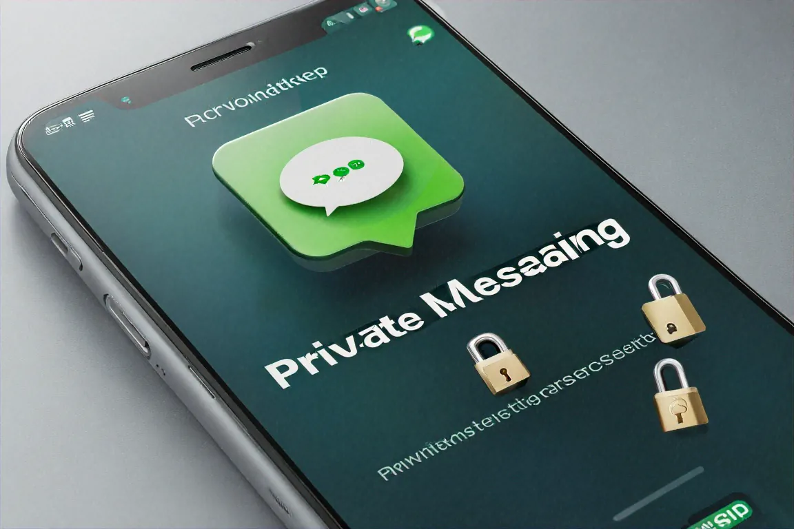 Phone showing encrypted chat interface with end-to-end encryption badge