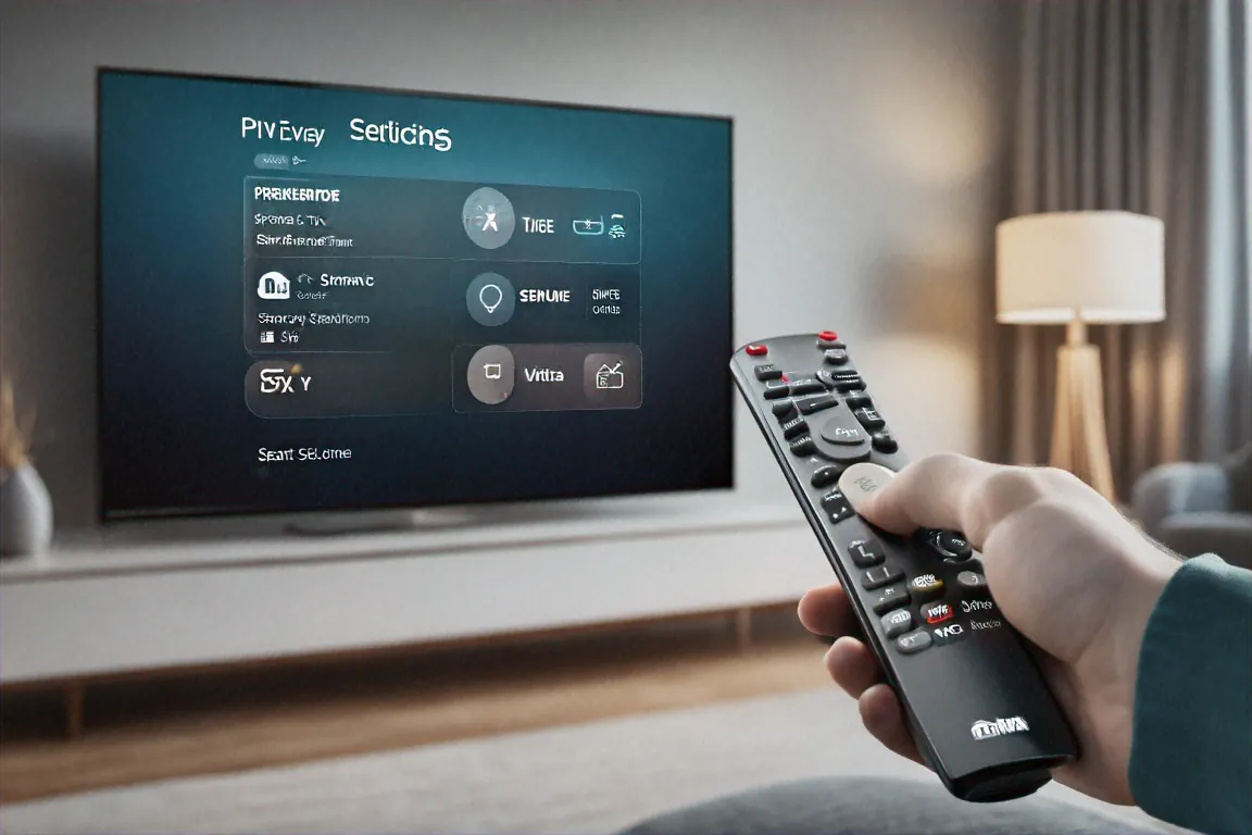 Smart TV settings menu showing privacy and data collection options