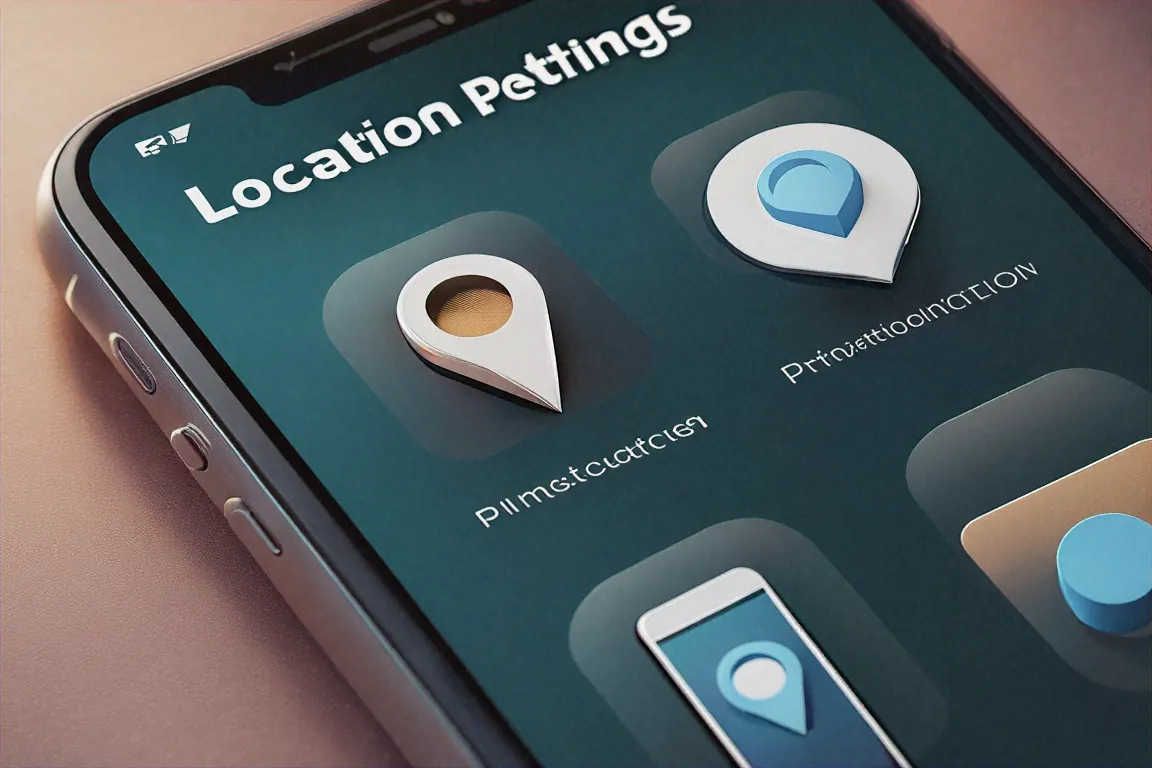Phone settings screen showing location permission toggles for various apps