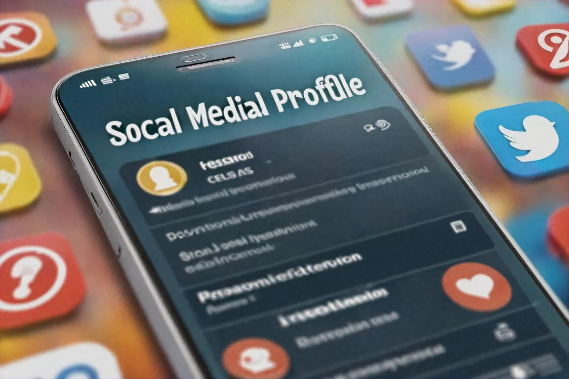 Smartphone screen showing social media profile with too much personal information